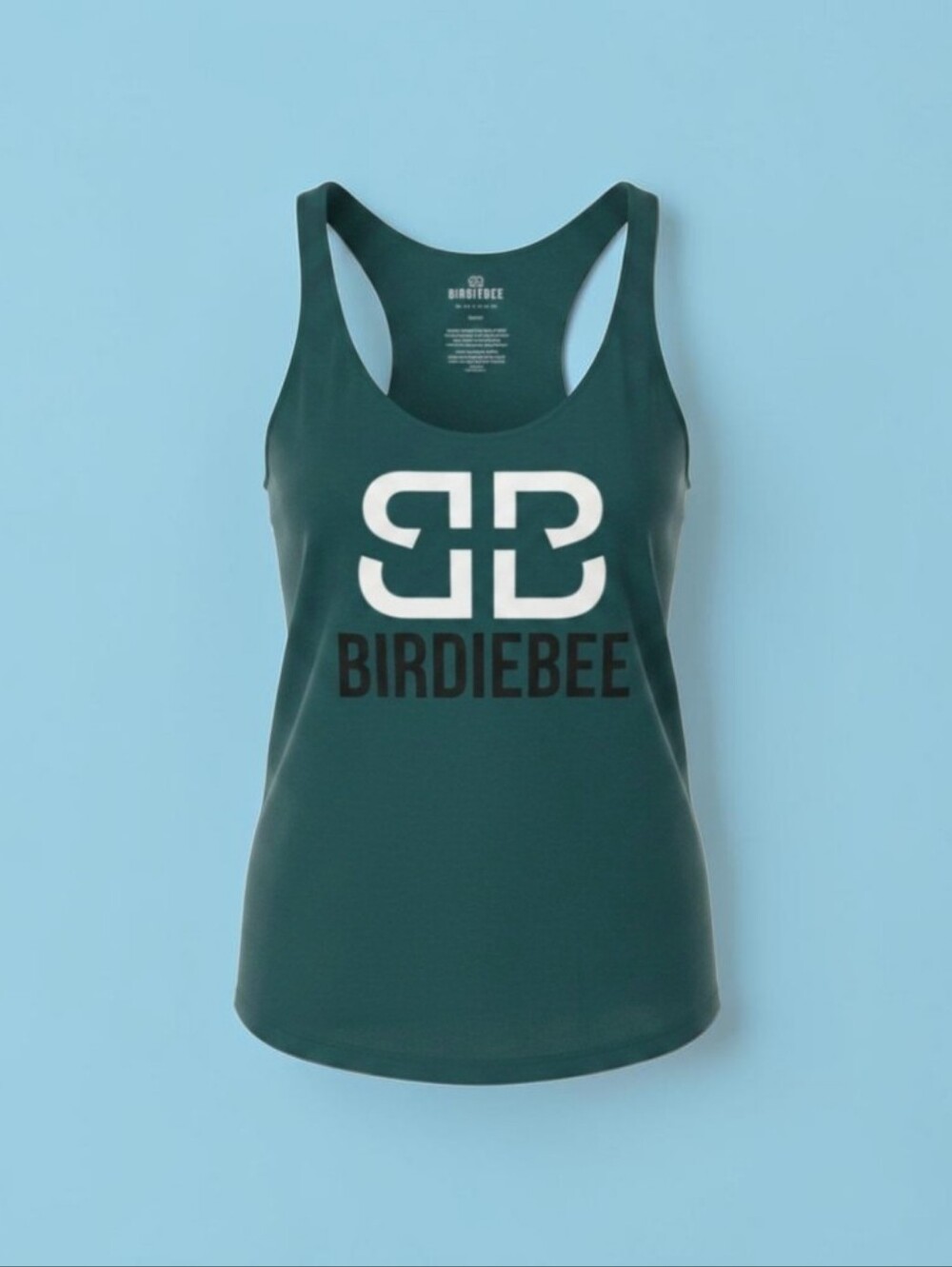BIRDIEBEE Raceback Teal Tank Top